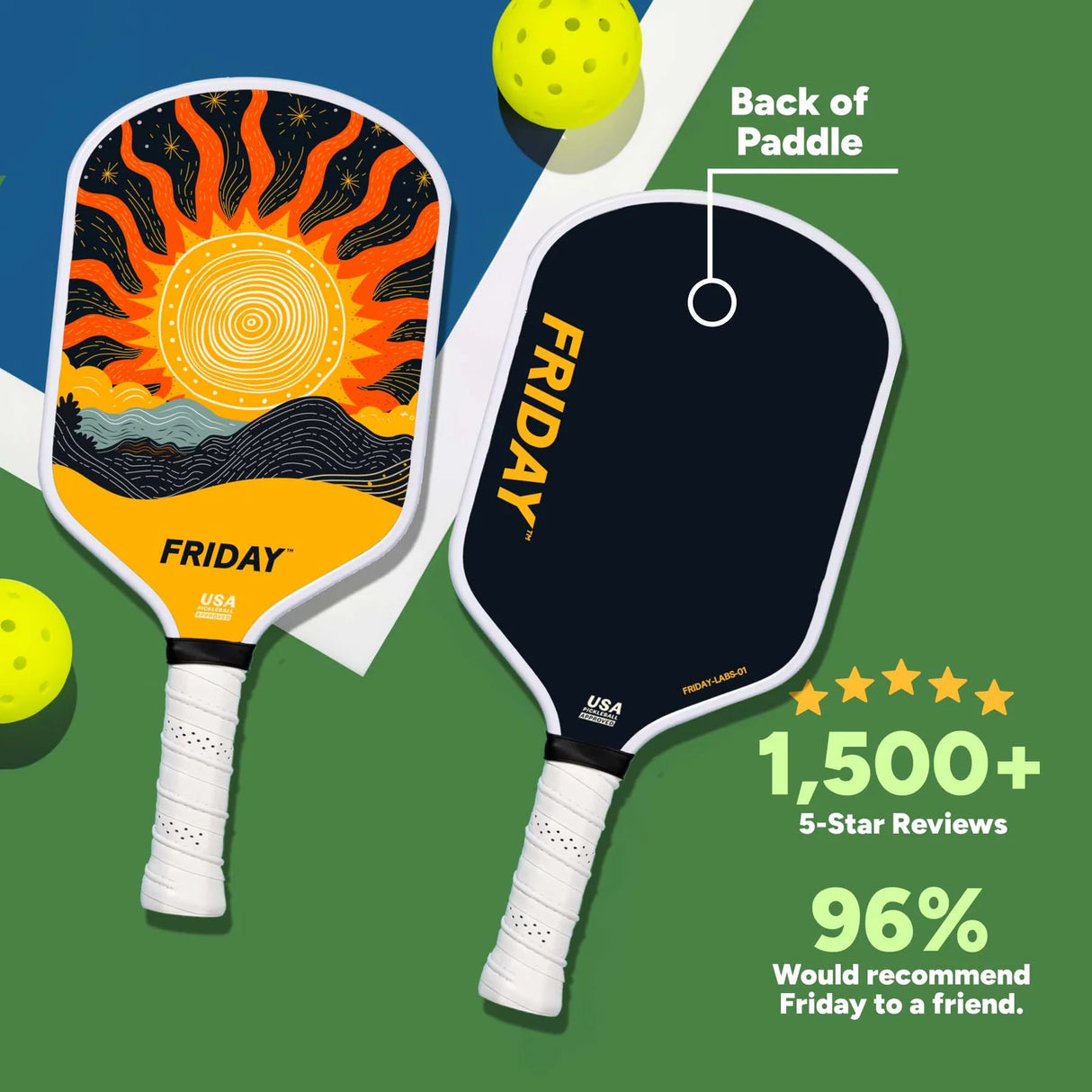 Friday Originals Golden Hour Pickleball Paddle