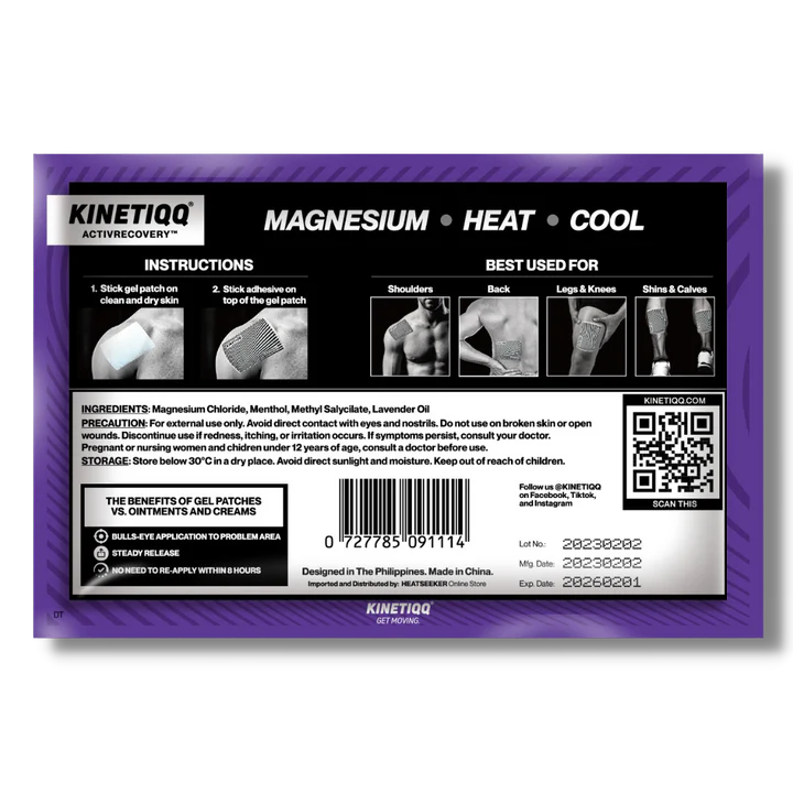 KINETIQQ Magnesium Gel Patch (12 Patch)