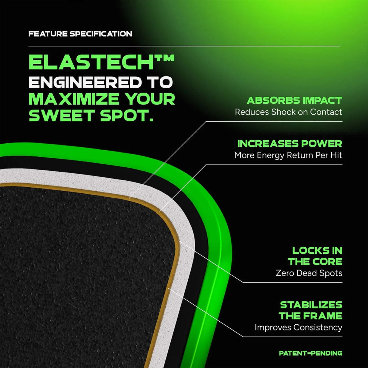 Friday Aura Pro Elongated Pickleball Paddle