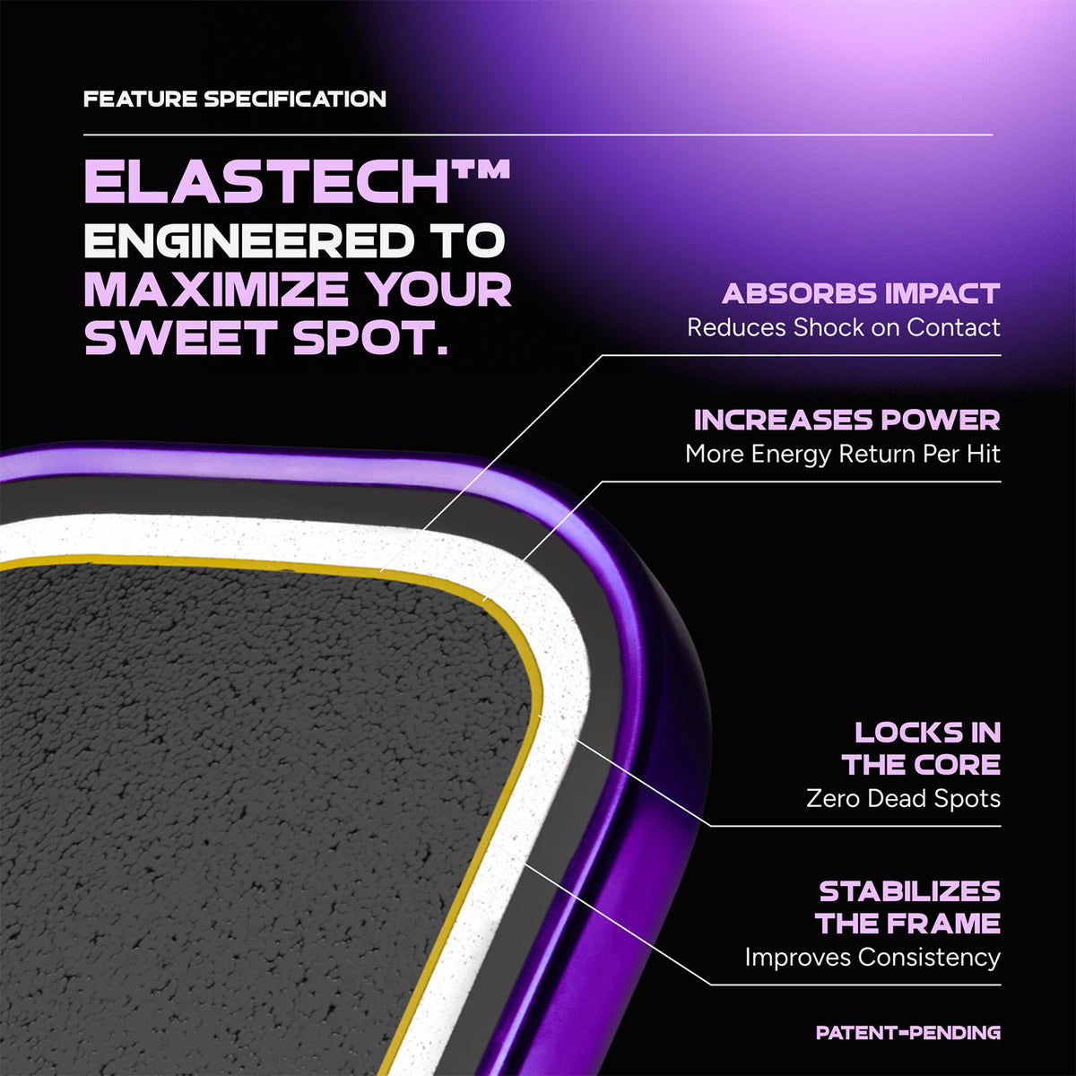 Friday Aura Pro Elongated Lunar Metallic Pickleball Paddle