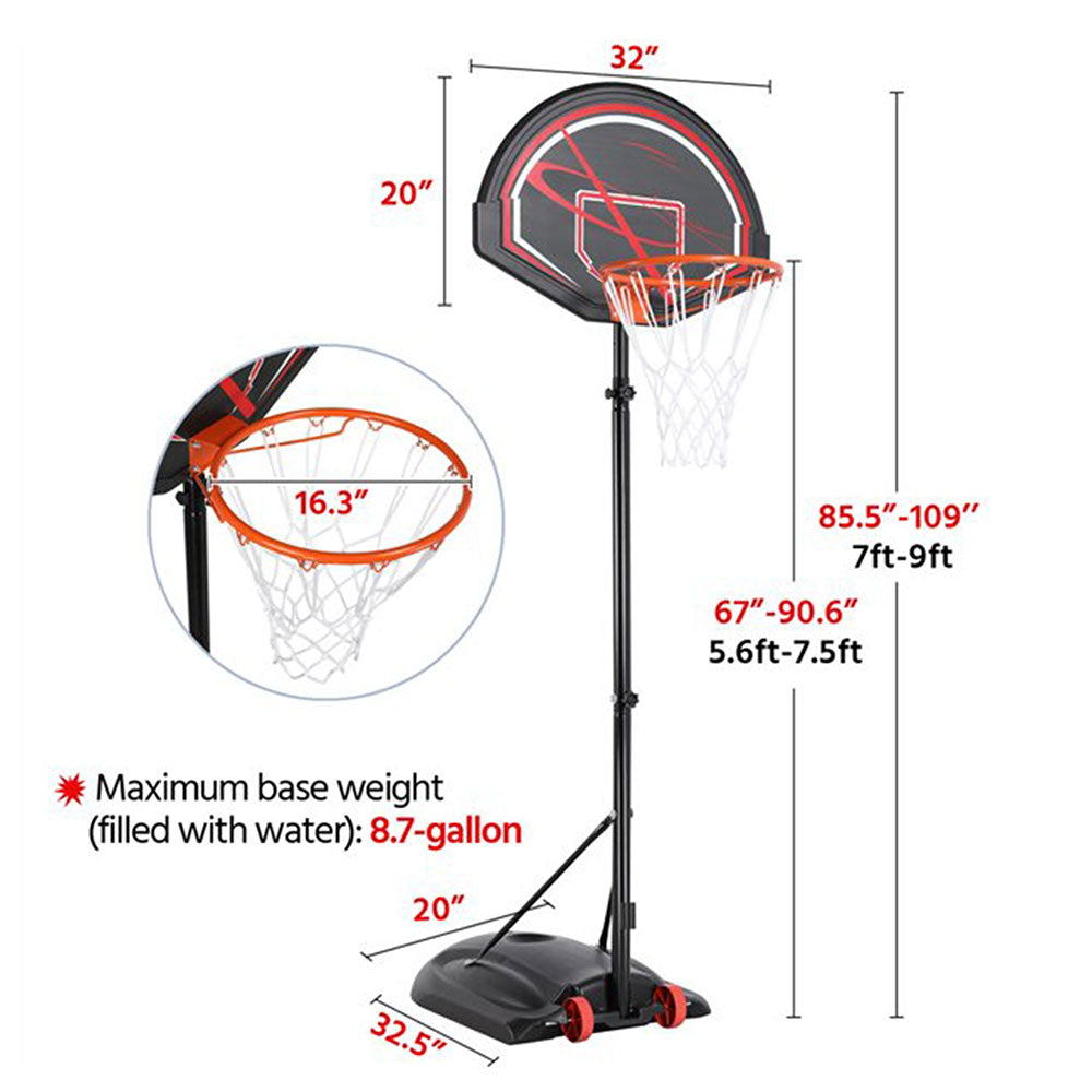 Lifetime Impact Youth 32 Basketball Set Black Red Orange
