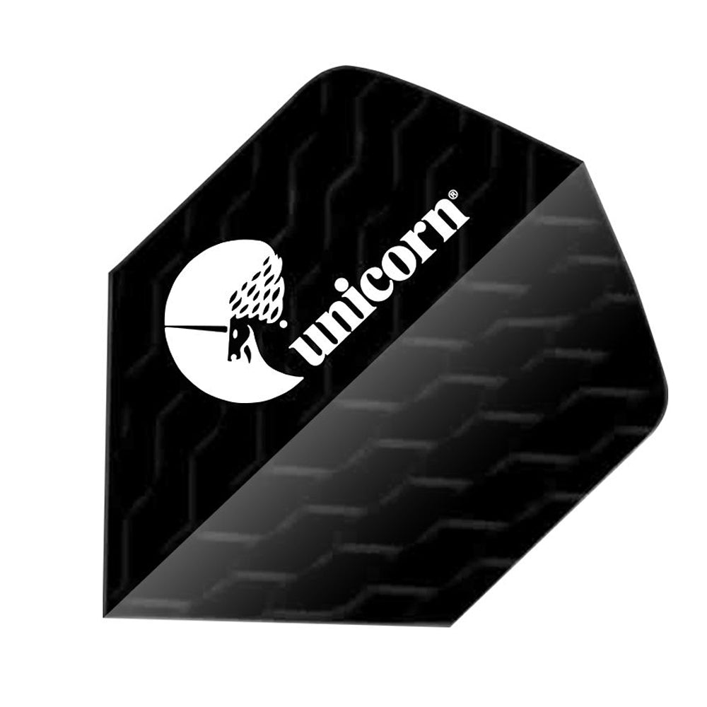 Unicorn Ultrafly Dart Flights | Noir Abstract Design | Big Wing or Plus  Shape| Ultra Durable 100 Micron Polyester PET | 3 Flights