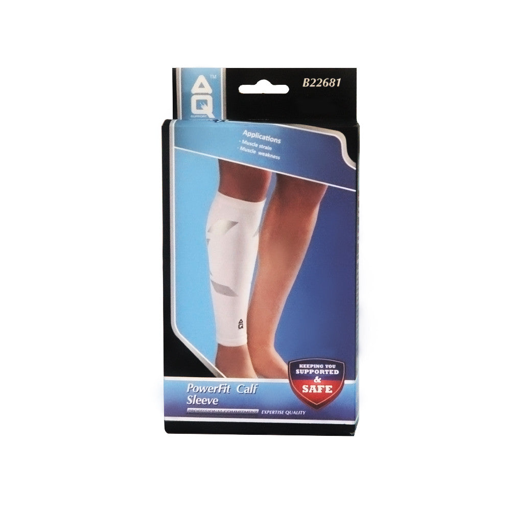 AQ Powerfit Calf Sleeve- White