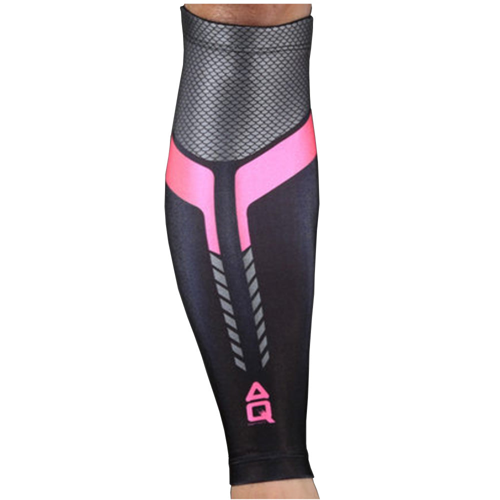 AQ F26006 Compression Calf Sleeve Black Pink - Toby's Sports