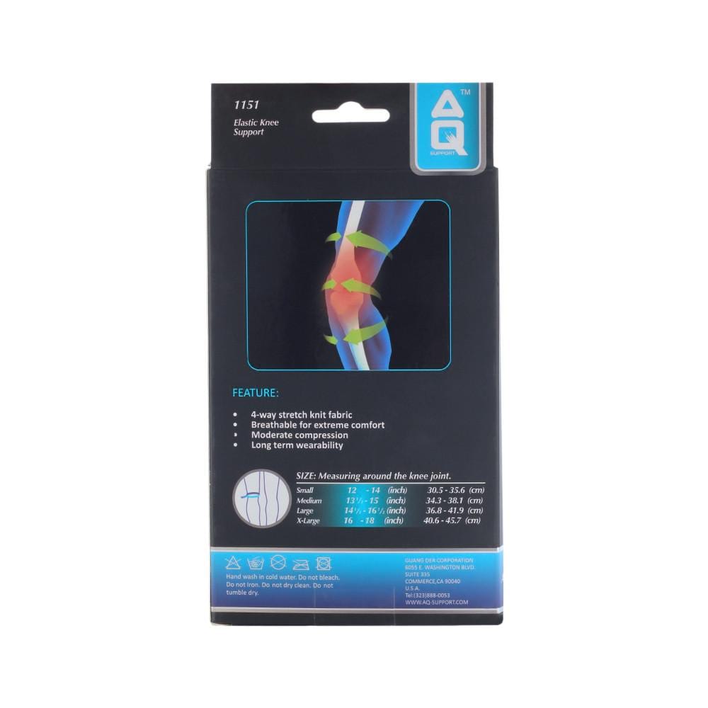 AQ Elastic Knee Support 1151 Black | Toby's Sports
