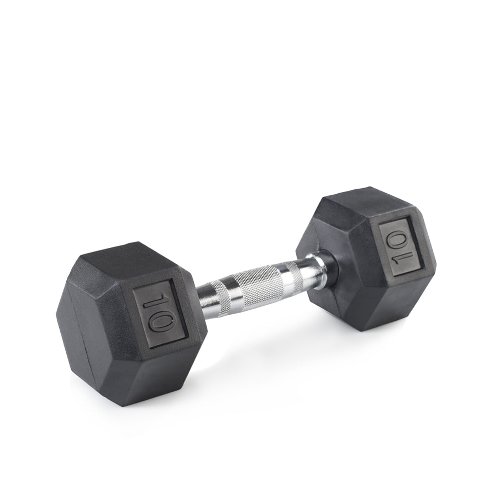 Toby's Sports Rubber Hex Dumbbell 10 lbs