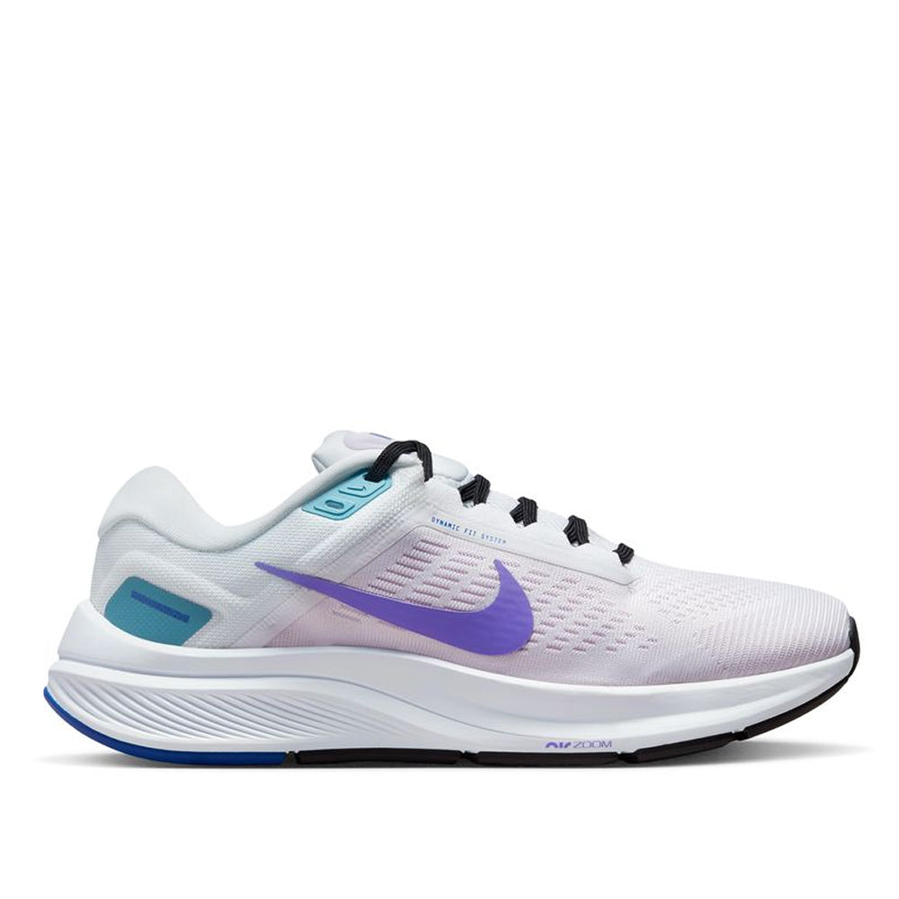 Nike Women's Air Zoom Structure 24 Running Shoes White Psychic Purple Barely - Toby's Sports