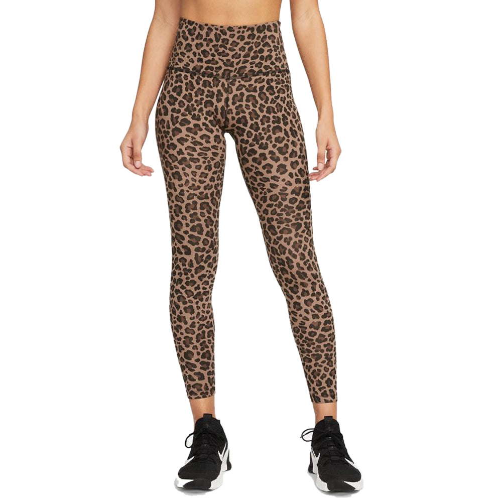 Nike Women's Animal Print Sport Casual Essential Leggings (Black/White,  Small) 