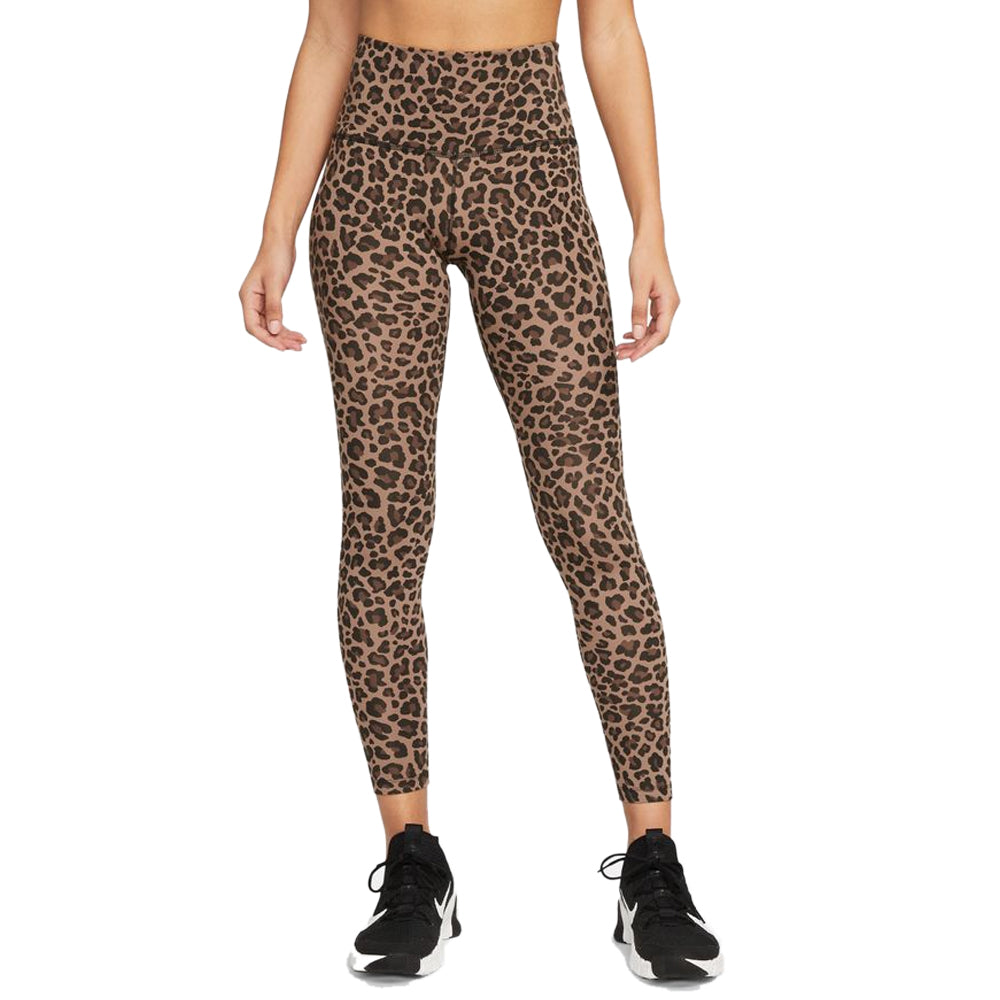 Nike Women's One High-Rise Printed Leopard Leggings Archaeo Brown White -  Toby's Sports