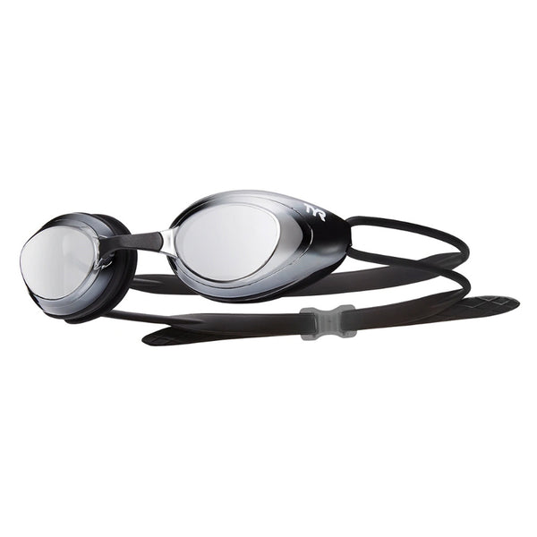 TYR Adult Black Hawk Mirrored Racing Goggles