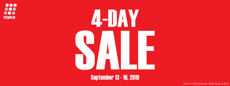 Spice Up Your September with the Toby’s Sports 4-Day Sale!