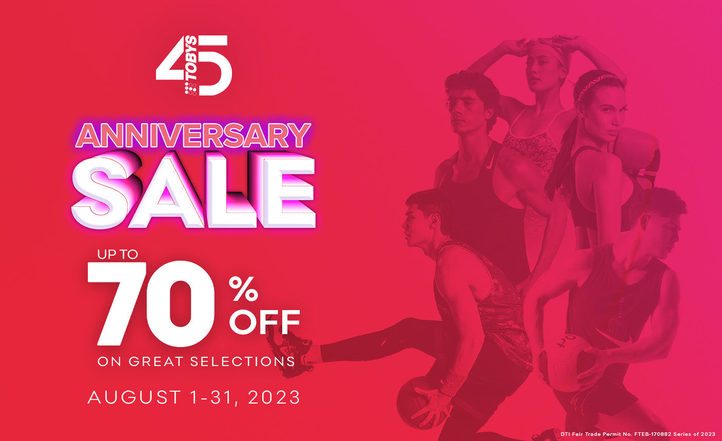 TOBY'S SPORTS 45TH ANNIVERSARY SALE IS HERE – Toby's Sports