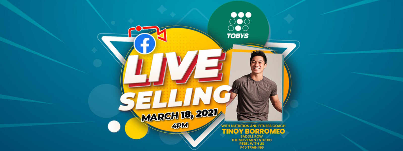 Gear Up for a Summer at Home with the Toby’s Sports Facebook Live Selling Event!