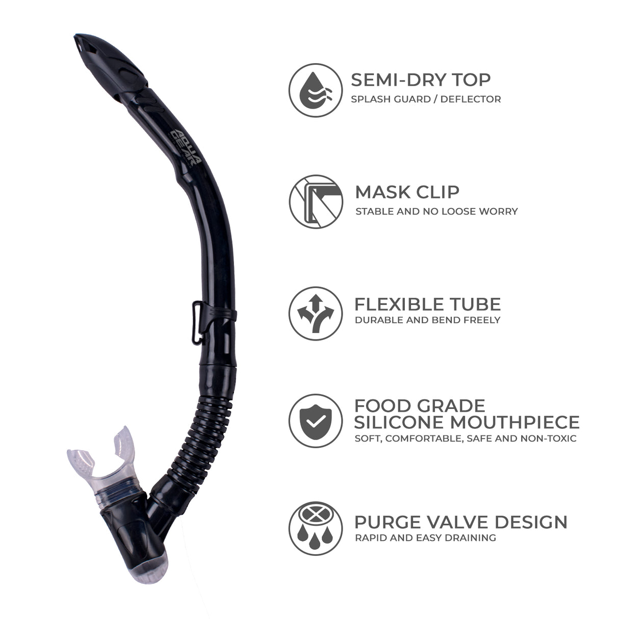 Aquagear M11-S04 Mask & Snorkel Set