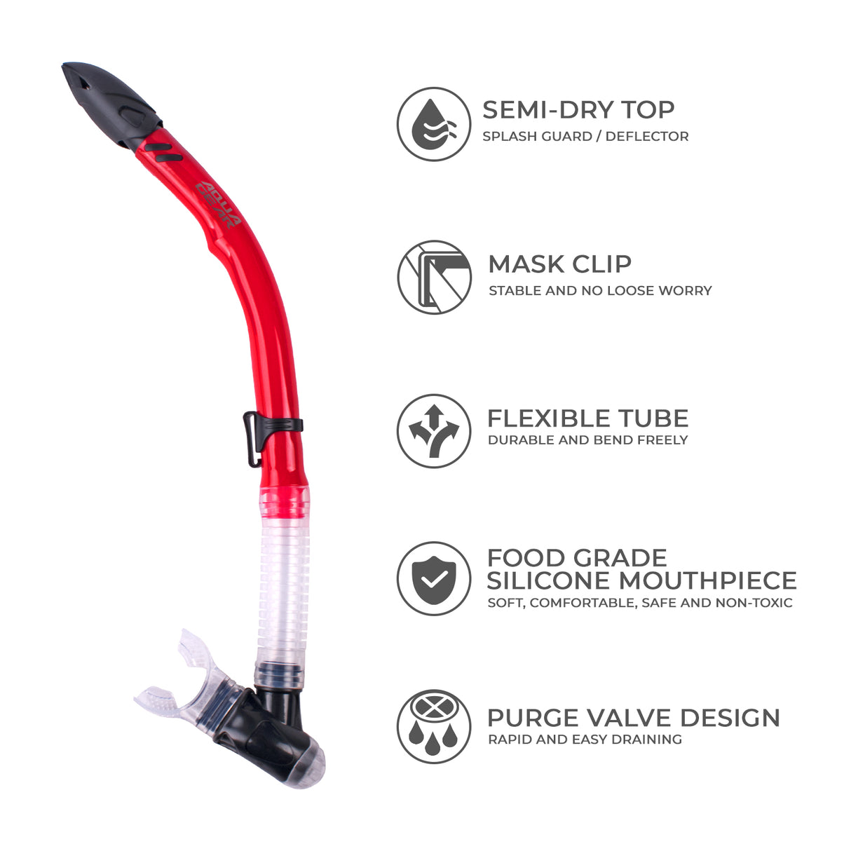 Aquagear M11-S04 Mask & Snorkel Set