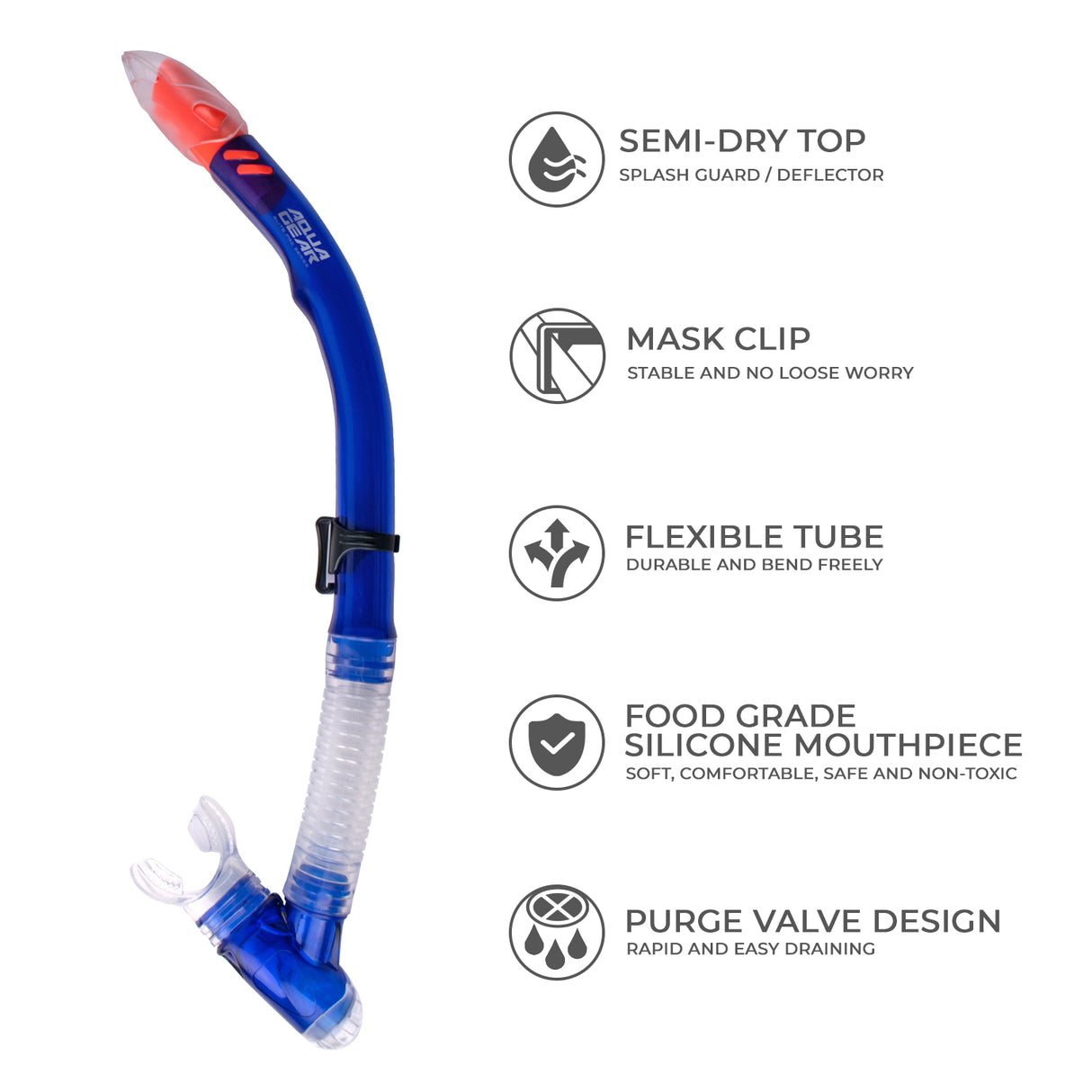 Aquagear M12-S04 Mask & Snorkel Set