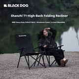 Black Dog High-Back Folding Lounge Chair