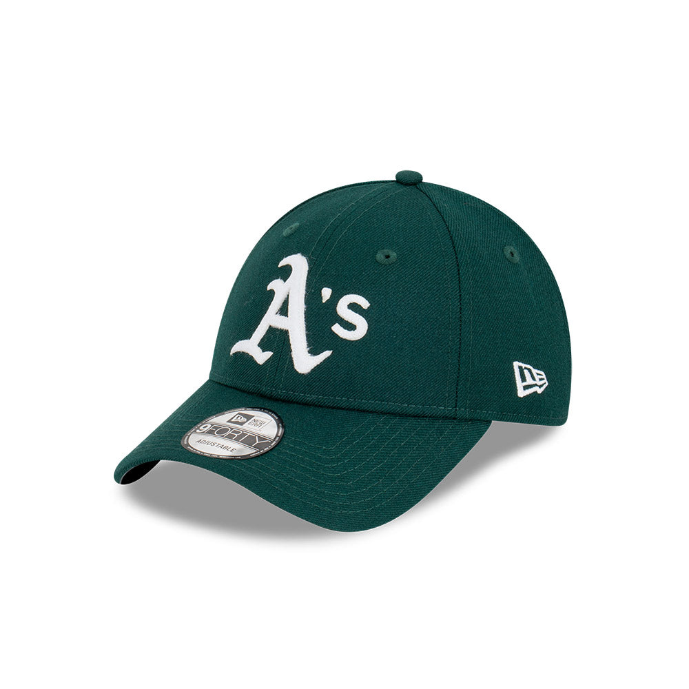 New Era 9FORTY Oakland Athletics Premium Felt Dark Green Adjustable Cap