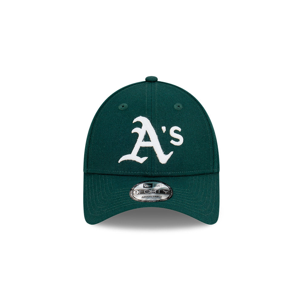 New Era 9FORTY Oakland Athletics Premium Felt Dark Green Adjustable Cap