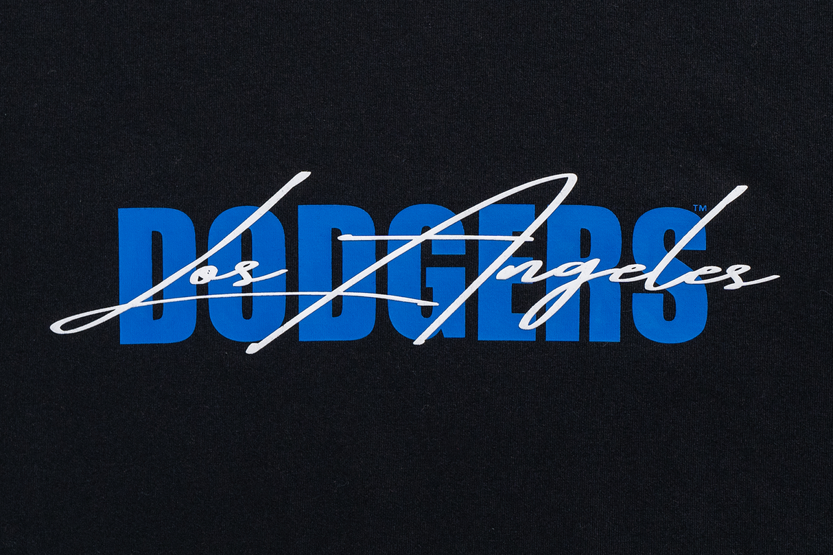 New Era Los Angeles Dodgers Mix League Script Black Short Sleeve T-Shirt