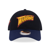 New Era Golden State Warriors Hardwood Classics 2026 Black Blue 9FORTY Unstructured Adjustable Cap