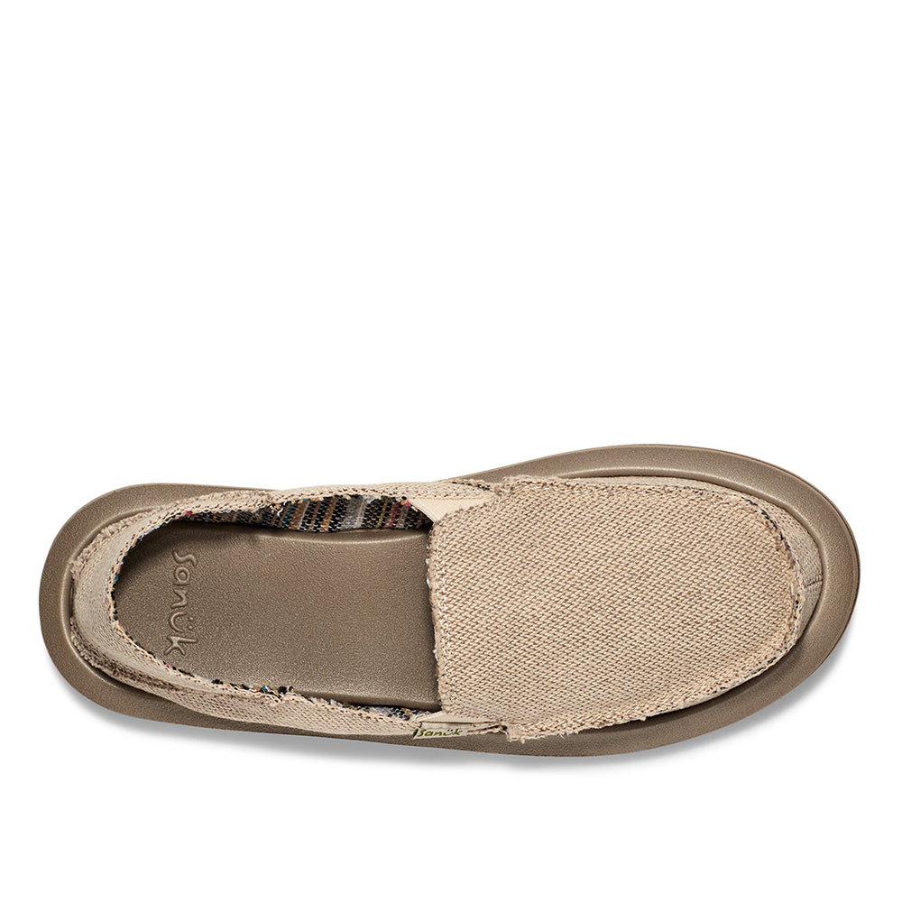 Sanuk Donna Hemp Women's Casual Shoes, Olive Grey, W8