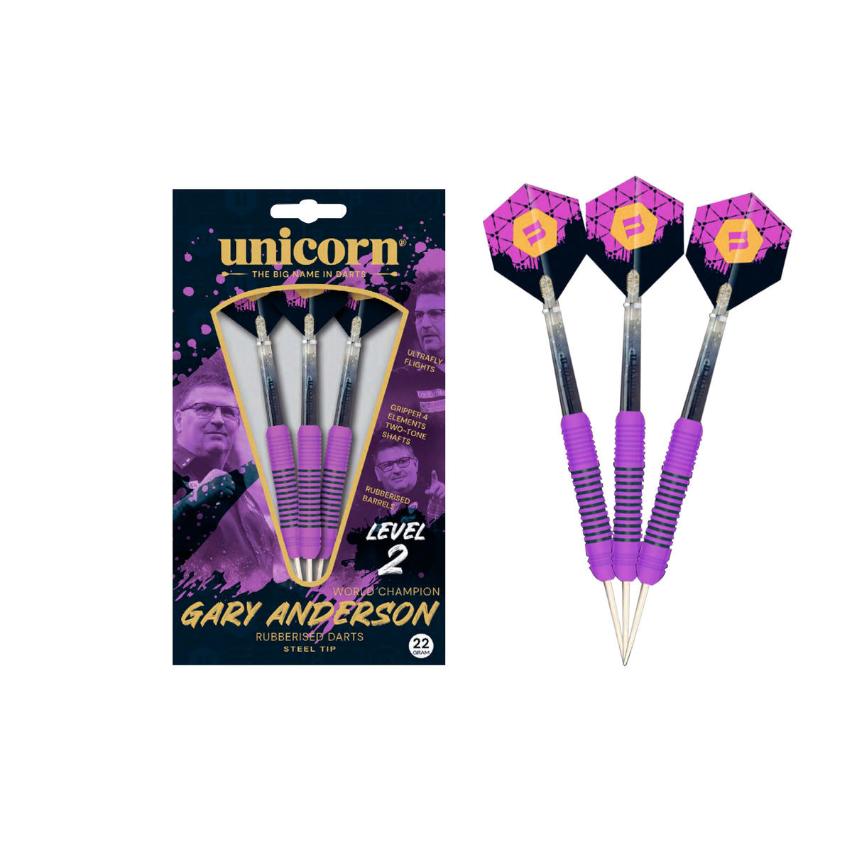 Unicorn SD Level 2 Gary Anderson Rubberized Darts
