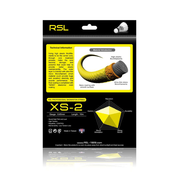 RSL XS-2 Badminton String Black