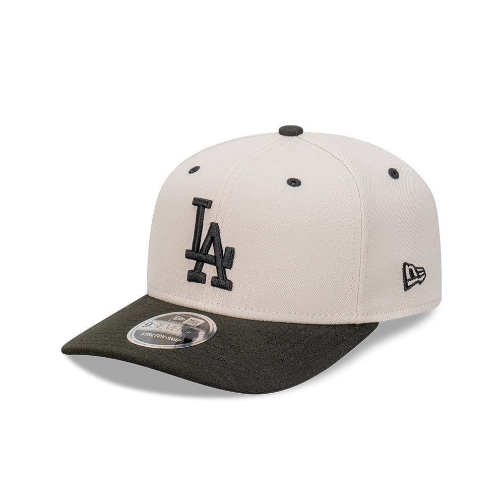 New Era 9SEVENTY Los Angeles Dodgers Stone Black 2-Tone Stretch Snapback Cap