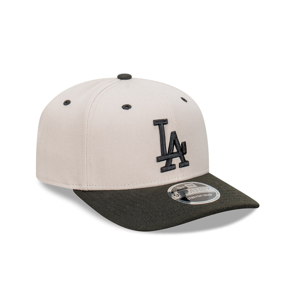 New Era 9SEVENTY Los Angeles Dodgers Stone Black 2-Tone Stretch Snapback Cap