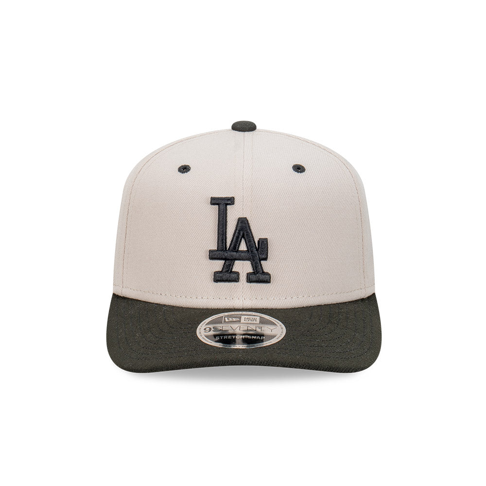 New Era 9SEVENTY Los Angeles Dodgers Stone Black 2-Tone Stretch Snapback Cap
