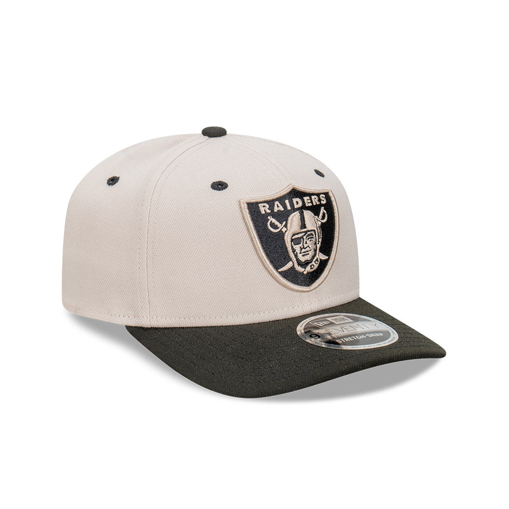 New Era 9SEVENTY Las Vegas Raiders Stone Black 2-Tone Stretch Snapback Cap