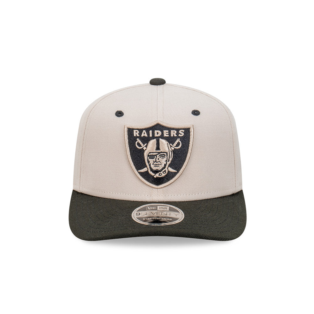 New Era 9SEVENTY Las Vegas Raiders Stone Black 2-Tone Stretch Snapback Cap