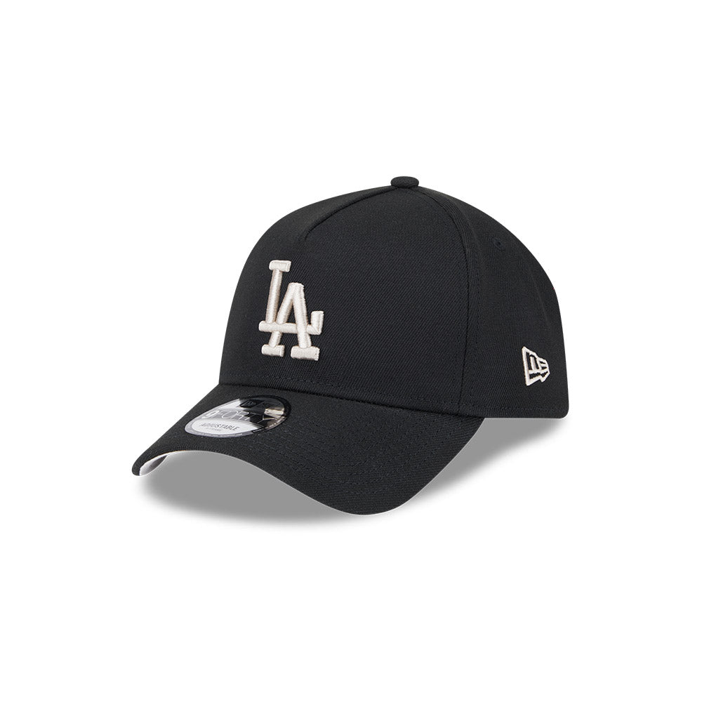 New Era Los Angeles Dodgers Black Stone Repreve® Black 9FORTY A-Frame Snapback Cap