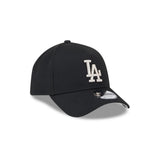 New Era Los Angeles Dodgers Black Stone Repreve® Black 9FORTY A-Frame Snapback Cap