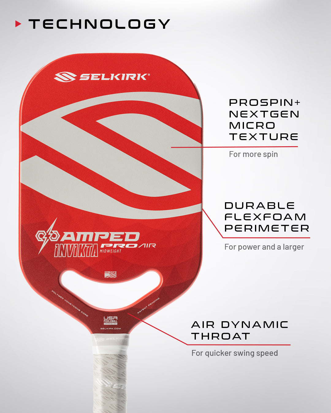Selkirk AMPED Pro Air Invikta Pickleball Paddle