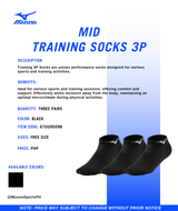Mizuno Training Mid 3P Socks