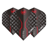Winmau Prism Zeta Black, Grey and Red Darts Flights