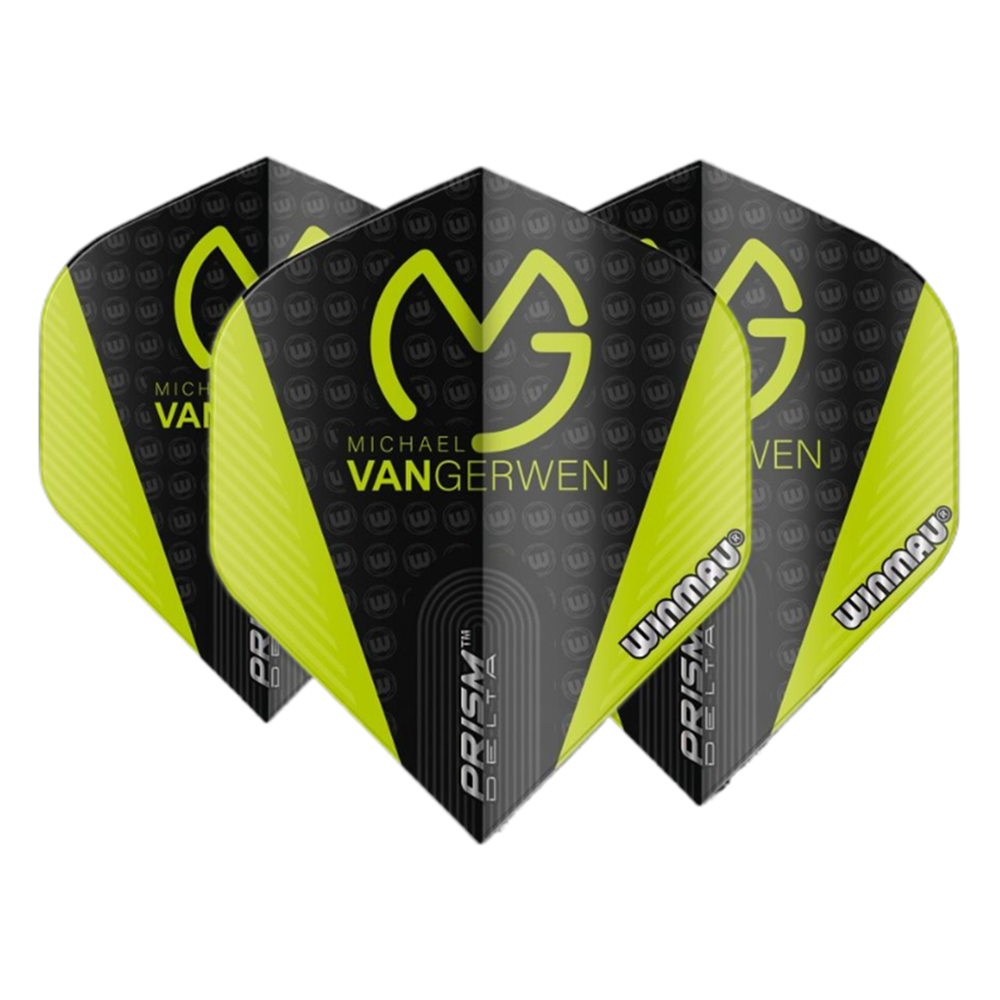 Winmau Prism Delta MvG Black & Green Dart Flights