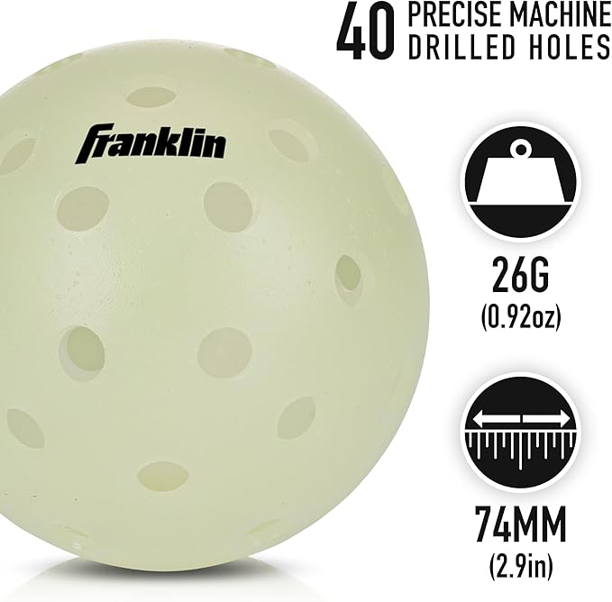 Franklin Glow in The Dark Outdoor Pickleballs