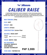 Mizuno Caliber Raise Badminton Rackets (Strung)