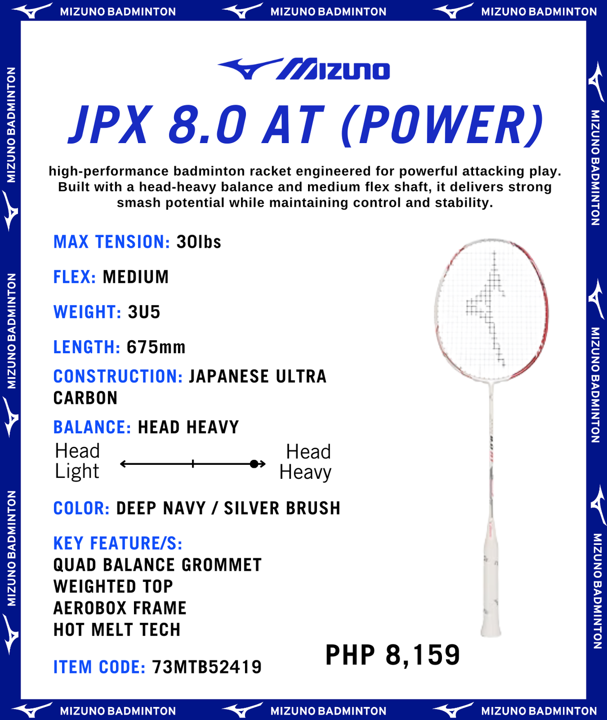 Mizuno JPX 8.0 (Unstrung)