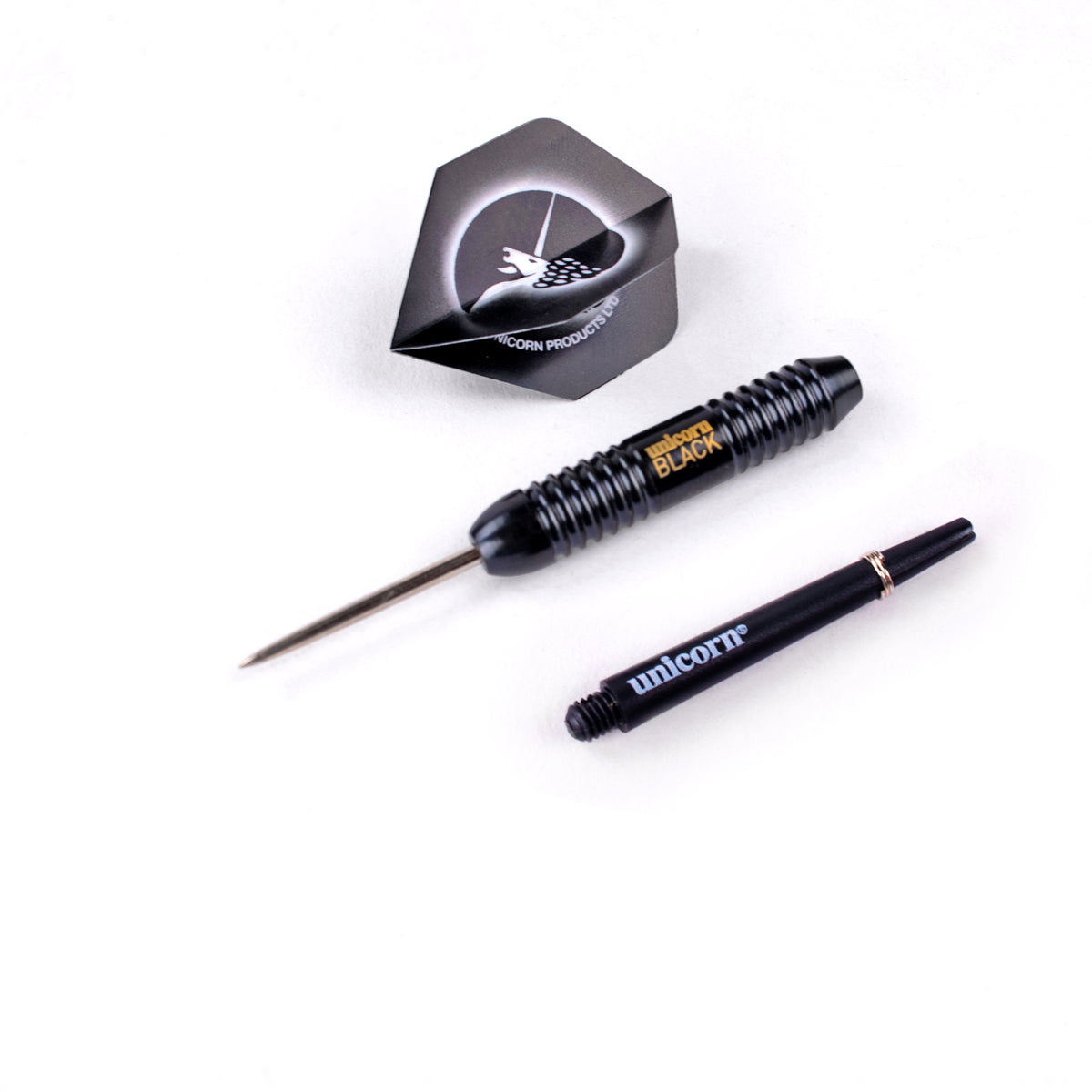 Unicorn Core Plus Win Black Brass W/ Wallet Dart Set