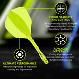 Winmau Fusion #6 Shape Integrated Yellow Flight & Shaft