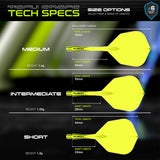 Winmau Fusion #6 Shape Integrated Yellow Flight & Shaft