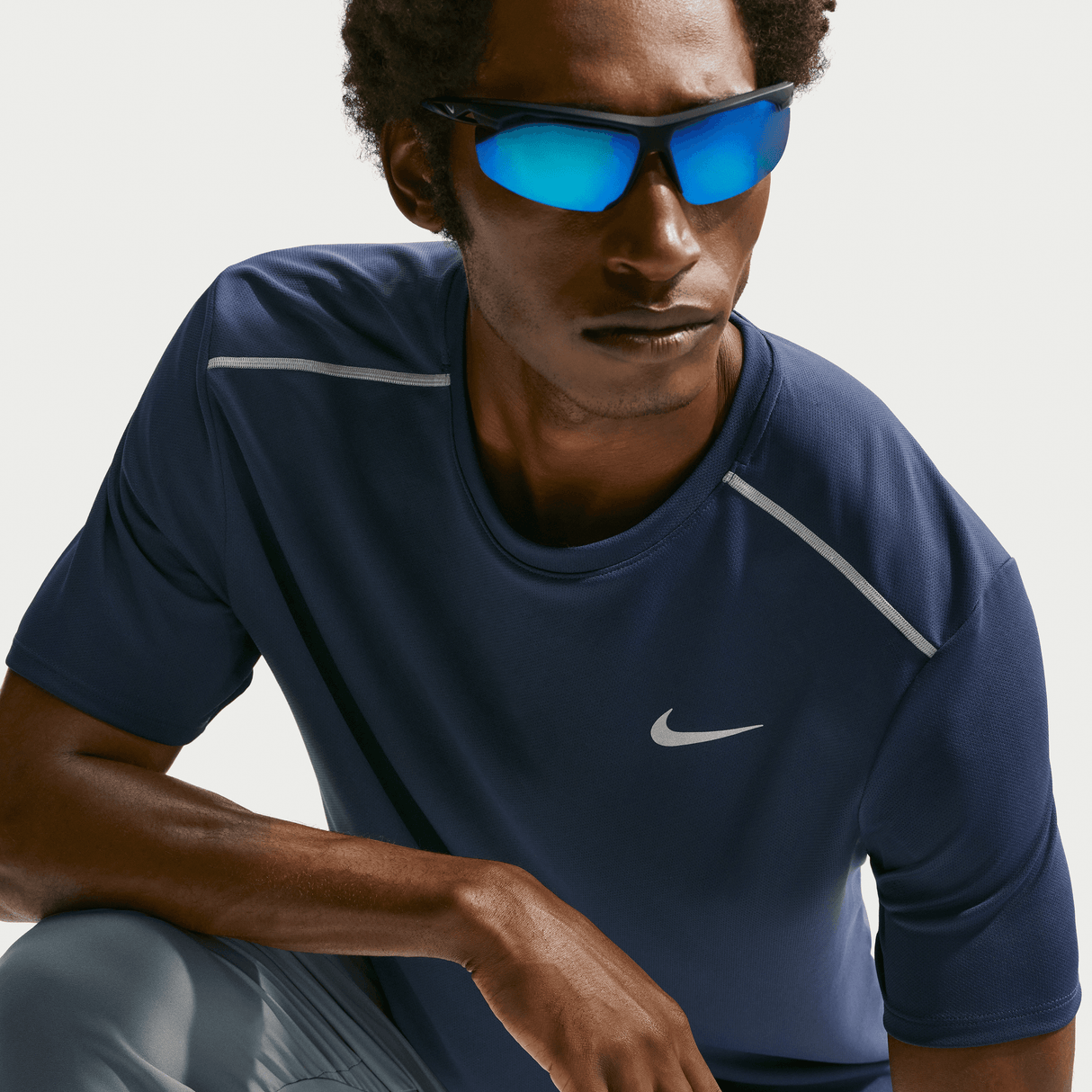 Nike Men's Miler Dri-FIT UV Protection Short-Sleeve Running Top