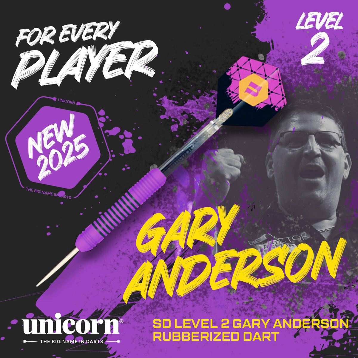 Unicorn SD Level 2 Gary Anderson Rubberized Darts