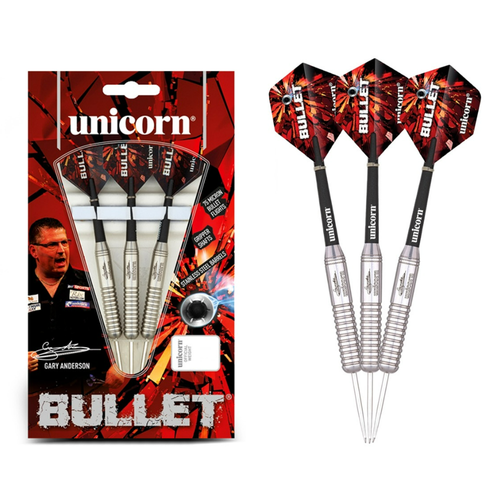 Unicorn Bullet Gary Anderson Stainless Steel Dart Set