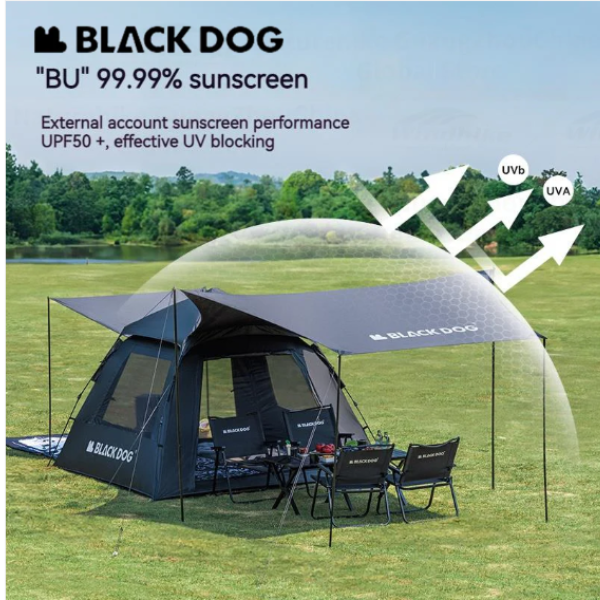 Black Dog Two-Door Two-Window Automatic Tent