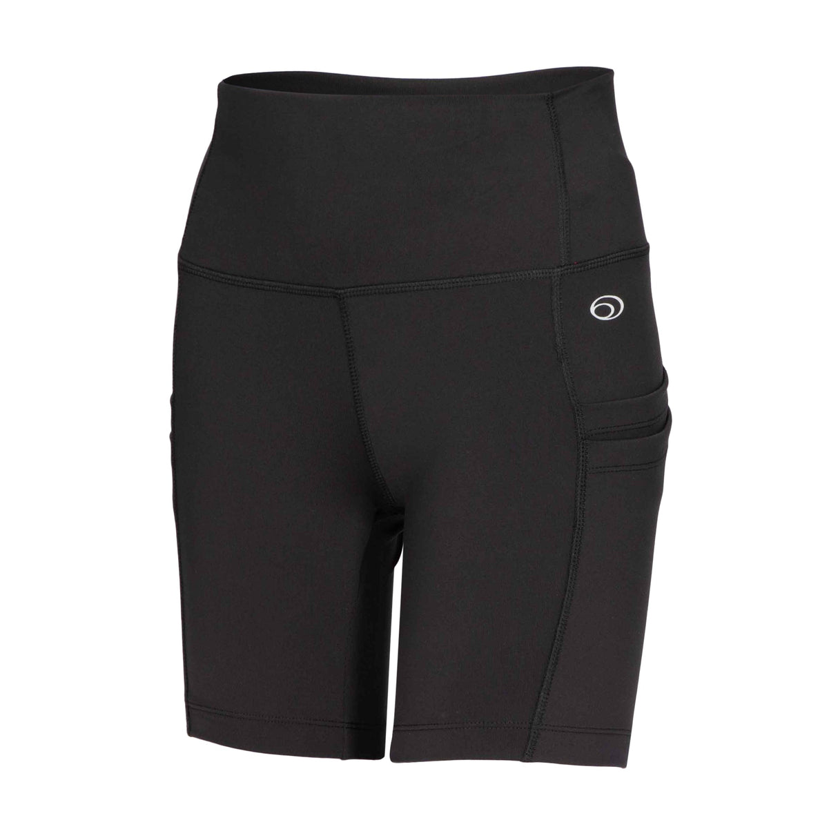Equipe Women's High Rise Cycling Shorts with Side Pockets Black